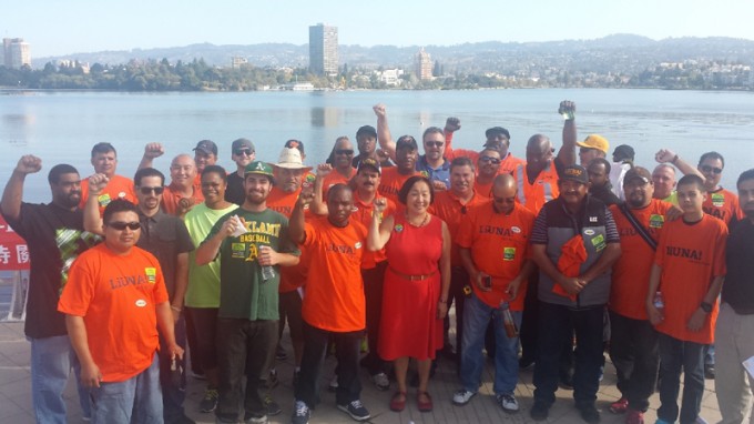 Building Trades Precinct Walk for Oakland Mayor Jean Quan.