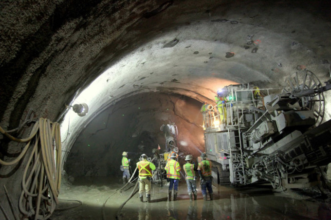 Caldecott Tunnel Excavation. Photo courtesy of Caltrans